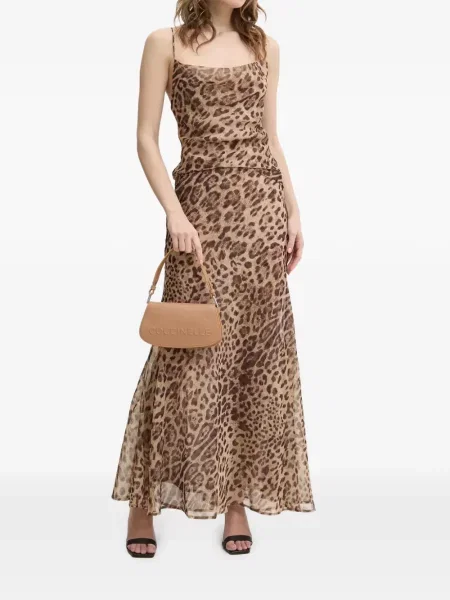 Top Bardot cu imagine cu model leopard