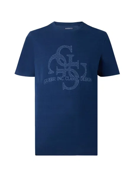 GUESS Tricou / indigo albastru