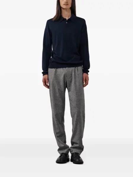 Lung tricou polo Hartford albastru