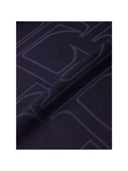 Szal Elisabetta Franchi z logo niebieska