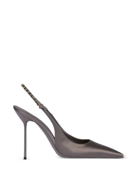 Pantofi cu toc Paris Texas slingback gri