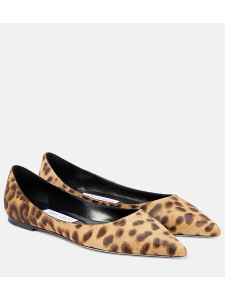 Balerini Jimmy Choo cu imagine cu model leopard