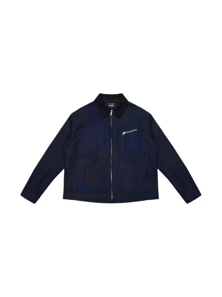 Kurtka Comme Des Garcons żakardowa niebieska