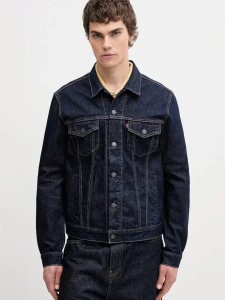 Levi's kurtka jeansowa THE TRUCKER JACKET granatowa