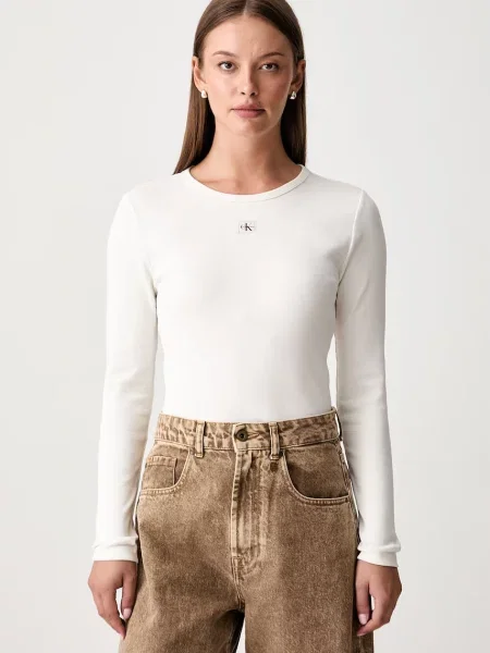 Tricou Calvin Klein Jeans bej