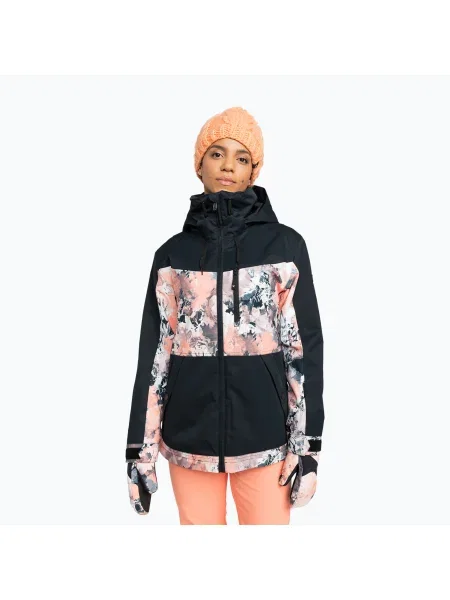 Dámska snowboardová bunda ROXY Presence Parka peach pink dreamy picture ružová