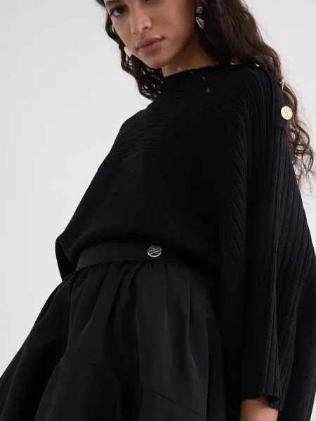 Karl Lagerfeld spódnica midi rozkloszowana czarny