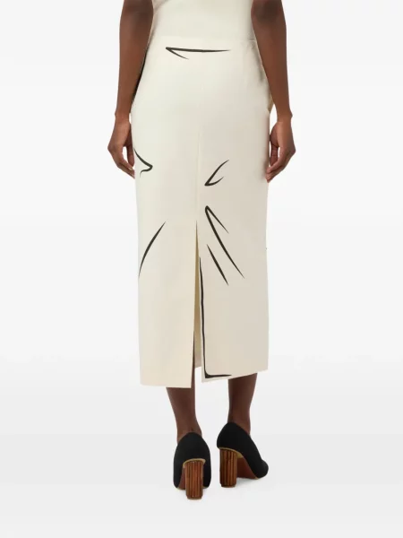 Fustă midi Moschino cu imagine alb