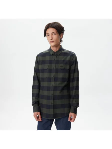 Рубашка Lacoste зеленая