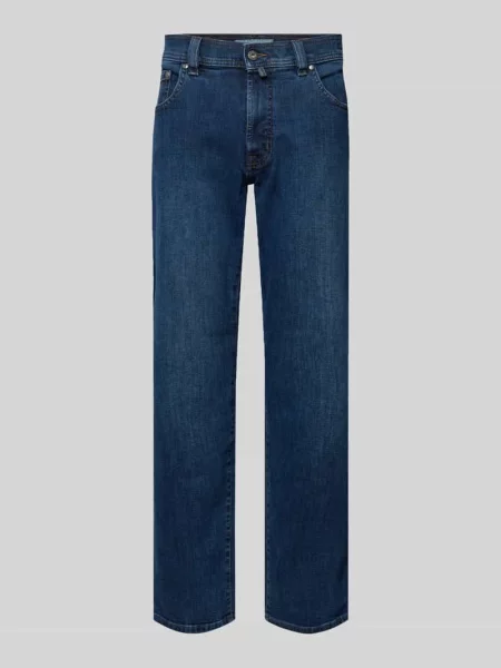 Jeansy z dodatkiem streczu model ‘Dijon’ Pierre Cardin niebieskie