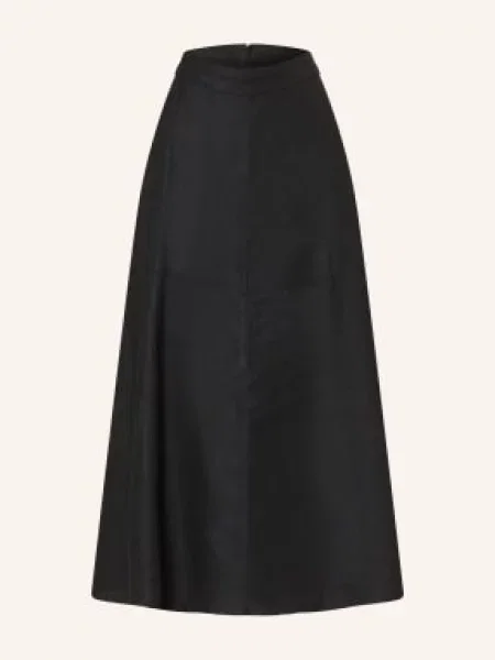 Lanius Spódnica Z Lnu blau