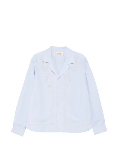 Риза Baziszt на цветя синьо