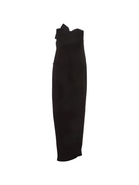 Rochie maxi Marchesa Notte cu funde cu un umăr gol negru