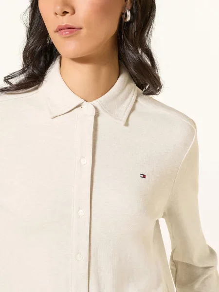Tommy Hilfiger Koszula Z Dżerseju weiss beżowa