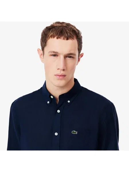 Lacoste Koszula Lniana granatowy