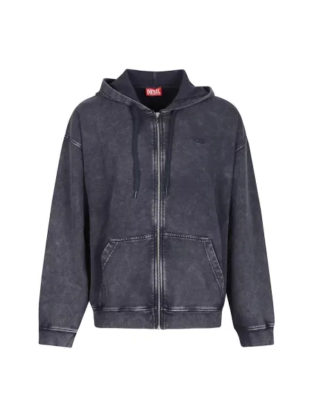 Bluza z kapturem Diesel z kapturem niebieska