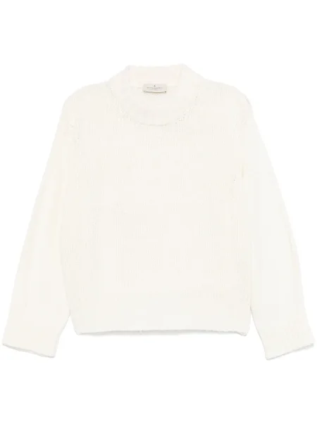 Pulover Bruno Manetti din cașmir alb