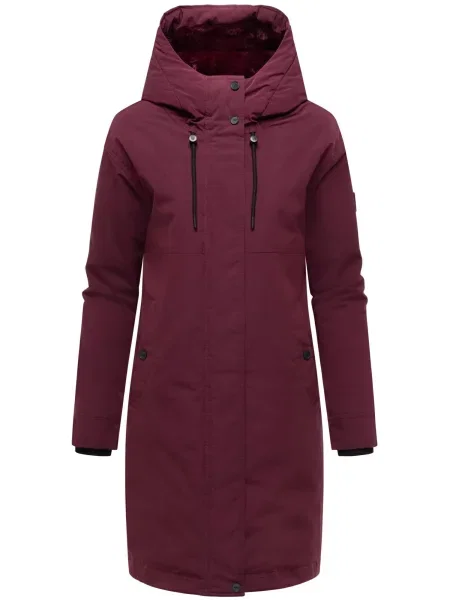 NAVAHOO Palton de iarnă Hageltanz bordeaux roșu