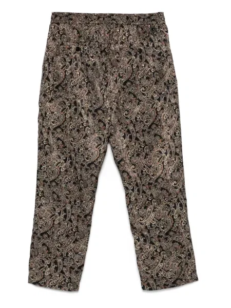 Zúžené kalhoty White Mountaineering s paisley potiskem bílé