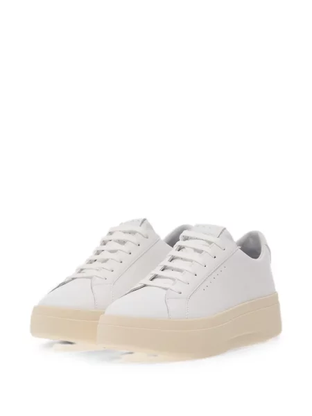 Sneakerși Geox din piele cu platformă alb