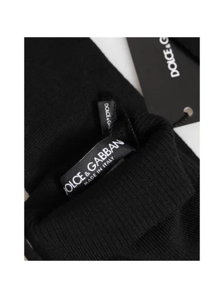Rękawiczki Dolce And Gabbana wełniane czarne