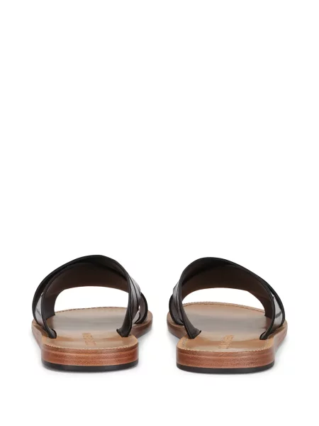 Iš natūralios odos sandalai Dolce & Gabbana juoda