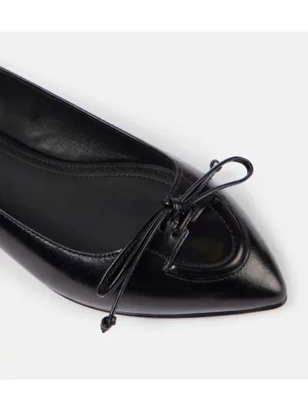 Balerini Alaïa din piele negru