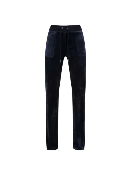 Welurowe spodnie dresowe Juicy Couture niebieskie