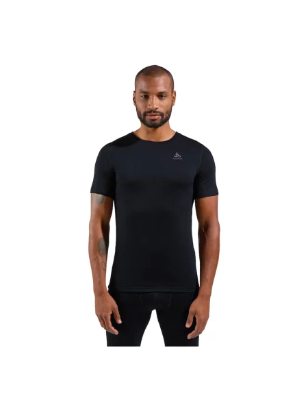Odlo T-Shirt Z Wełny Merino schwarz czarna