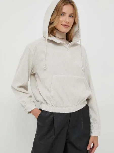 Суичър с качулка Pepe Jeans с качулка бежово