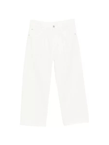 Decupat blugi Brunello Cucinelli alb