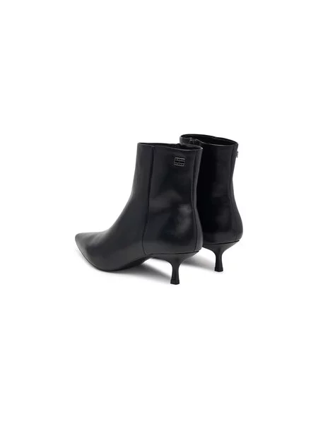 Členková obuv Tommy Jeans Tjw Pointed Kitten Heel Boots čierna