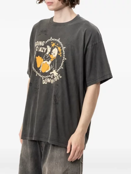 Tricou Domrebel cu imagine negru