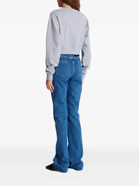 Hanorac crewneck Balmain cu imagine gri