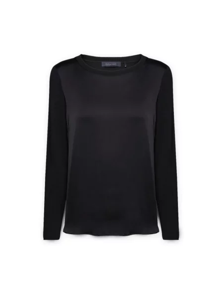 Lniany top Elena Miro' czarny