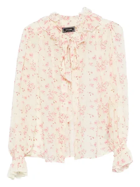 Bluză Styland cu model floral cu imagine