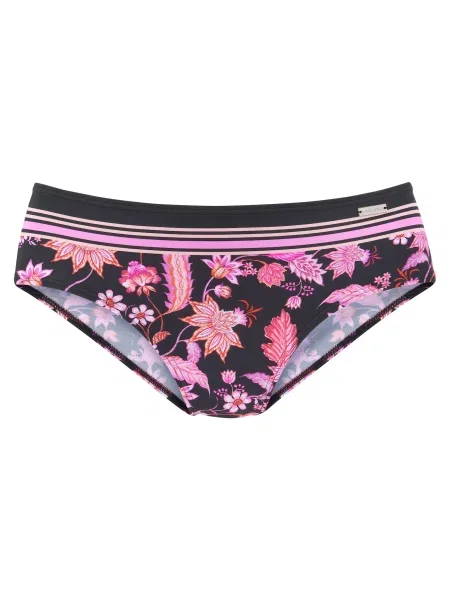 LASCANA Slip costum de baie portocaliu / roz / negru alb