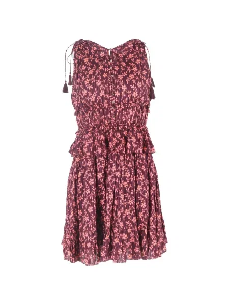 Rochie mini Ulla Johnson cu model floral cu imagine de costum roșu
