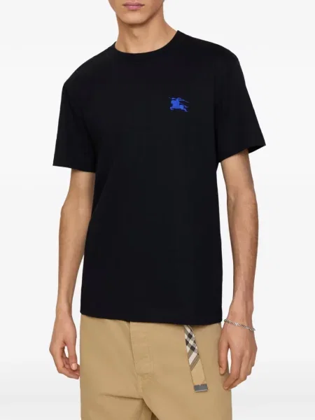 Tricou Burberry cu broderie negru