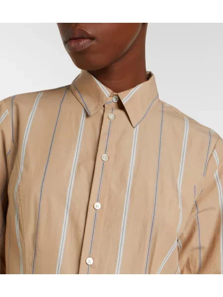 Rochie tip cămașă Polo Ralph Lauren cu dungi bej