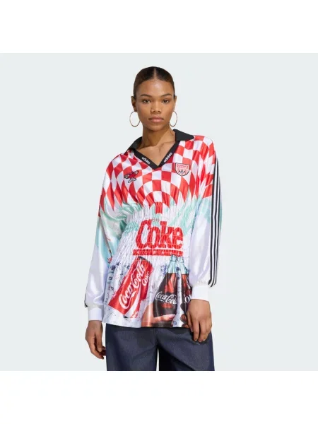 Koszulka adidas x Coca-Cola Mash Up Smocked biała