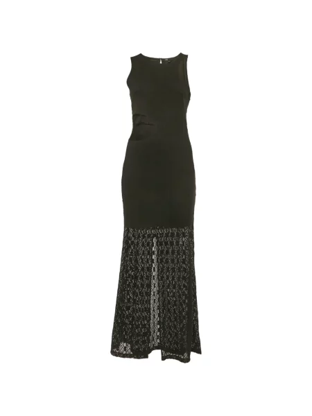 Rochie maxi Maje din dantelă negru