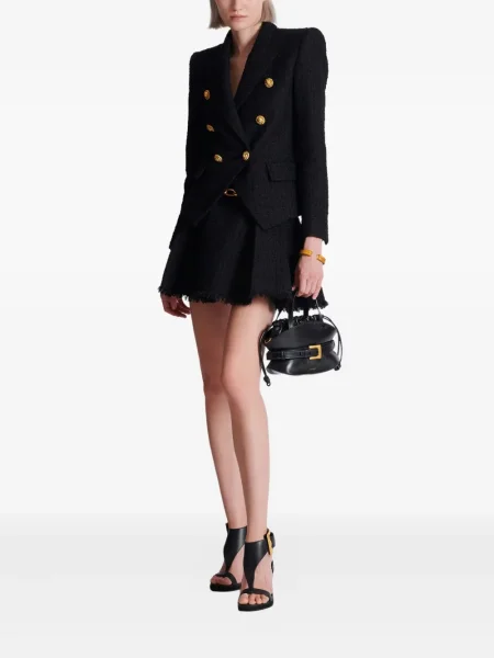 Sacou Balmain din tweed negru