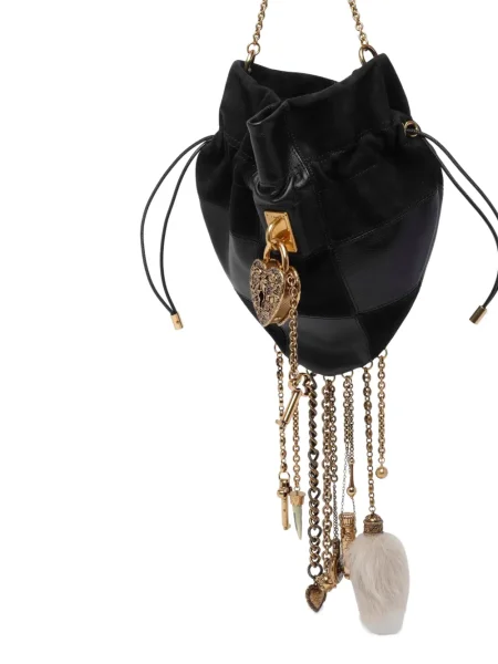 Body Chloé din piele negru