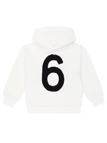Hoodie Mm6 Maison Margiela λευκό