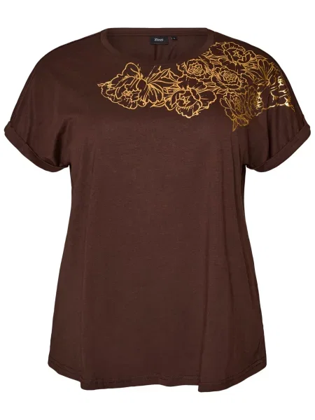 Zizzi Tricou LIZ / auriu maro
