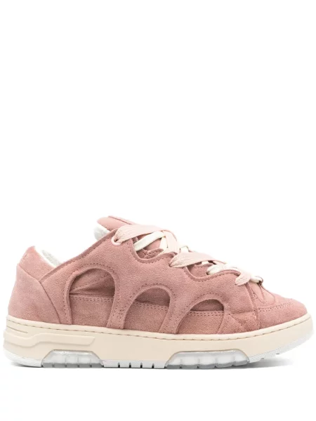 Sneakerși Santha din piele roz