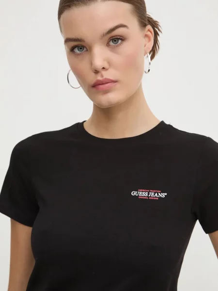 Guess Jeans Tričko černé