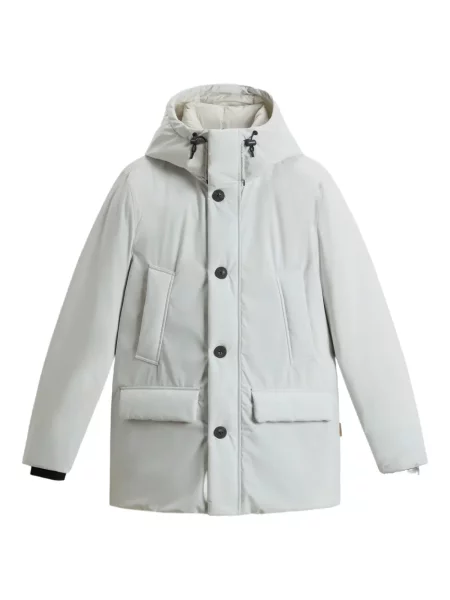 Geacă Woolrich cu glugă alb