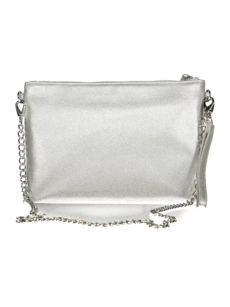 Kopertówka Valentino Bags skórzana szara